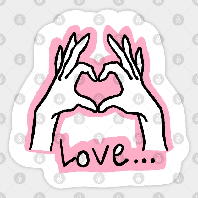 Finger heart Sticker by zzzozzo